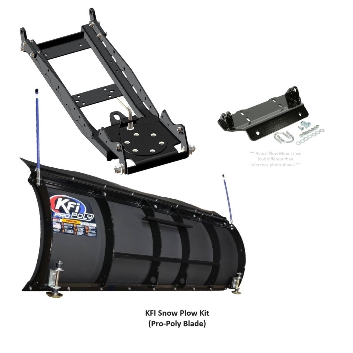 CFMoto UForce 800/500 Heavy Duty Snow Plow Kit by KFI - KFI-SNWPLW