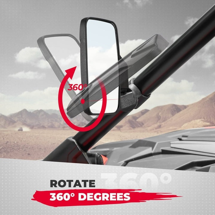 UTV 1.75" - 2" Rear View Side Mirrors Kit For CFMOTO ZFORCE 500 - Foto 7