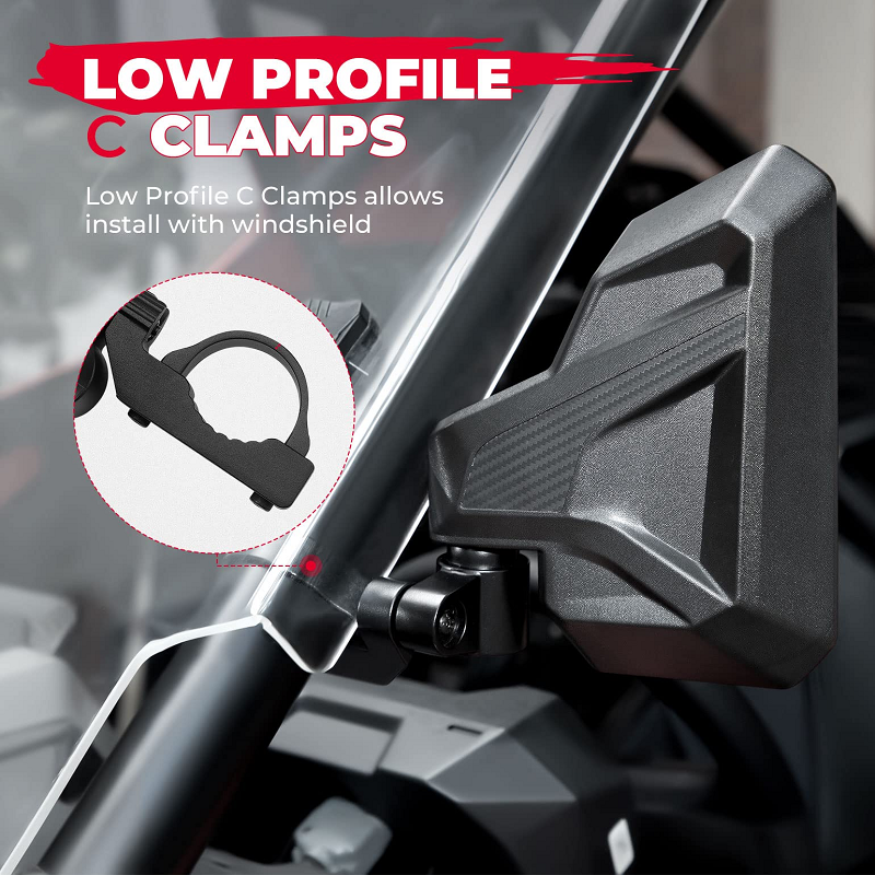 Enhance Visibility & Style: Kemimoto CFMoto ZForce Side Mirrors +