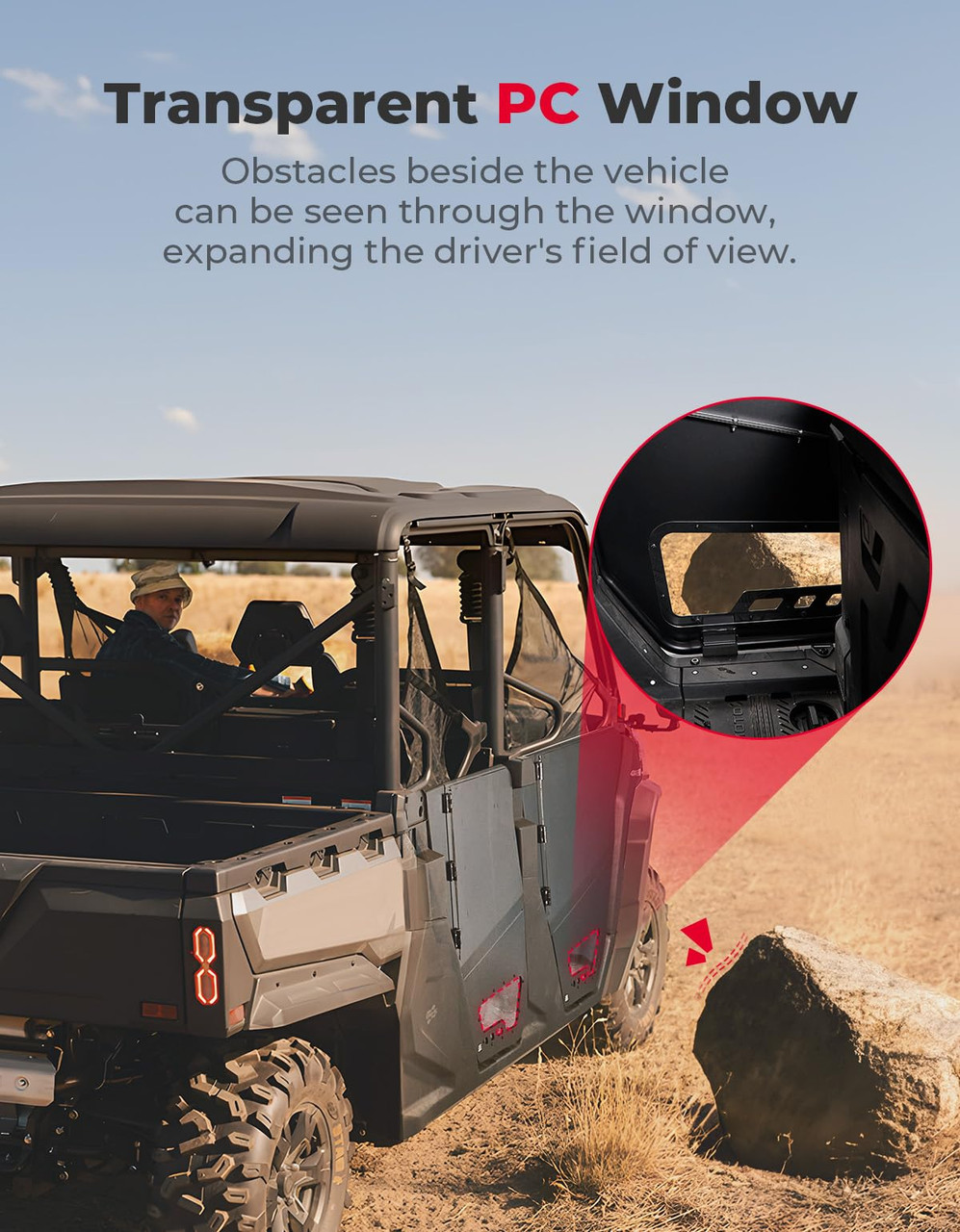 CFMoto UForce 1000XL Aluminum Half Doors (4Pcs) by Kemimoto B0102