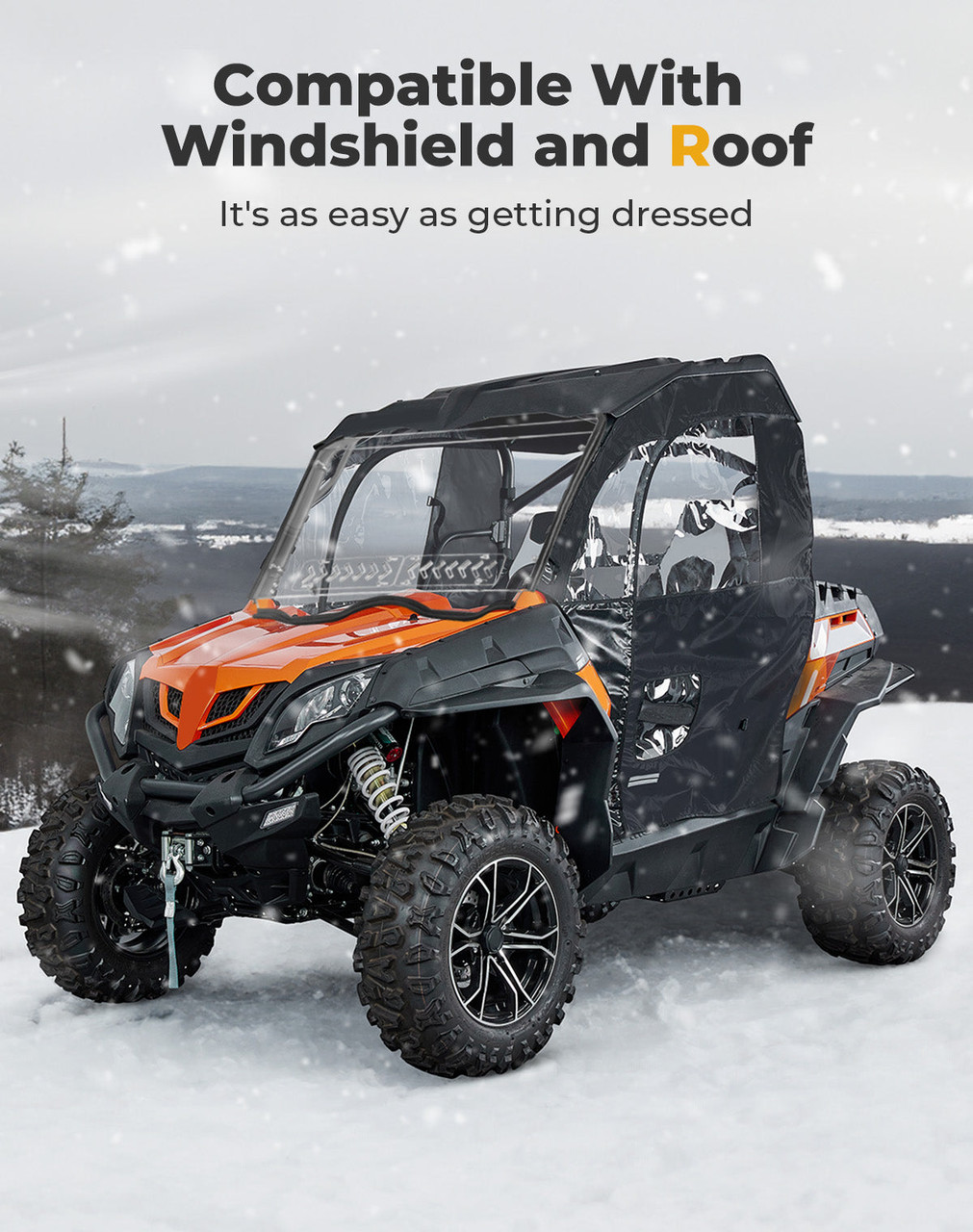 CFMoto ZForce 500/ 800 Soft Cab Enclosure Doors by Kemimoto B0102