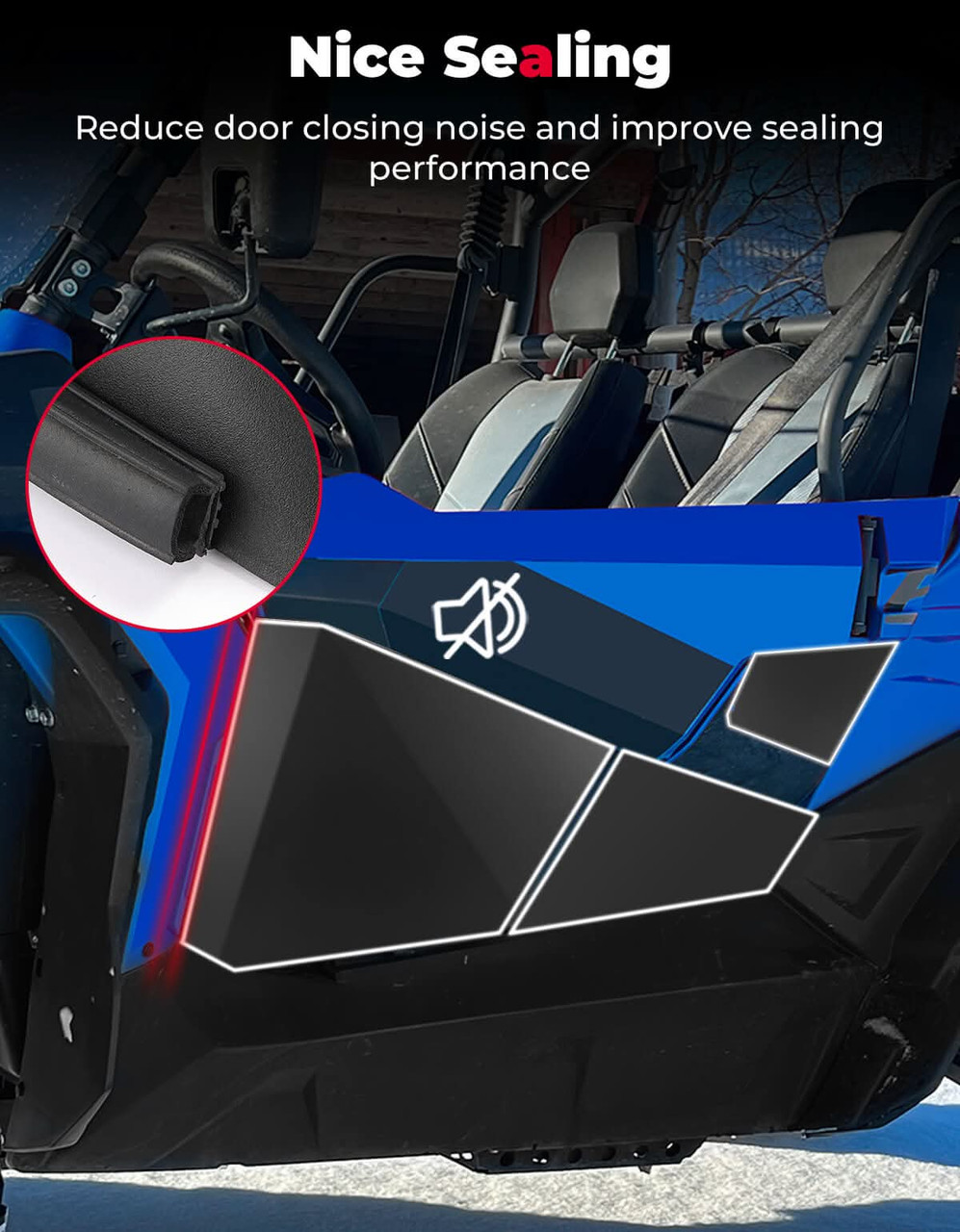 CFMOTO ZForce 500/800/1000 Lower Door Inserts by Kemimoto B0102