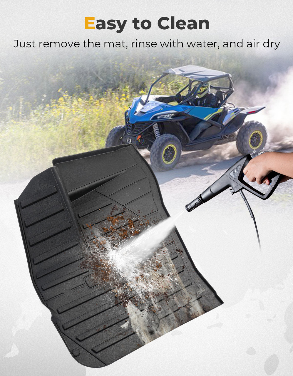 CFMOTO ZForce 950 TPE Front Floor Mats by Kemimoto B0107-03204-BK