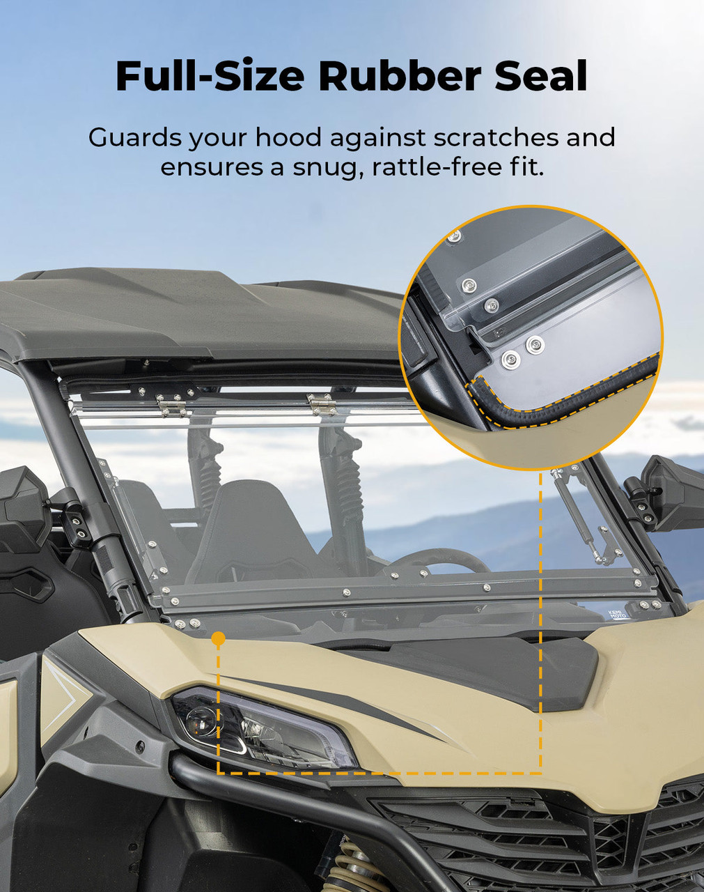 CFMoto ZForce 950 Sport | 800 Trail 3-in-1 Flip Windshield by