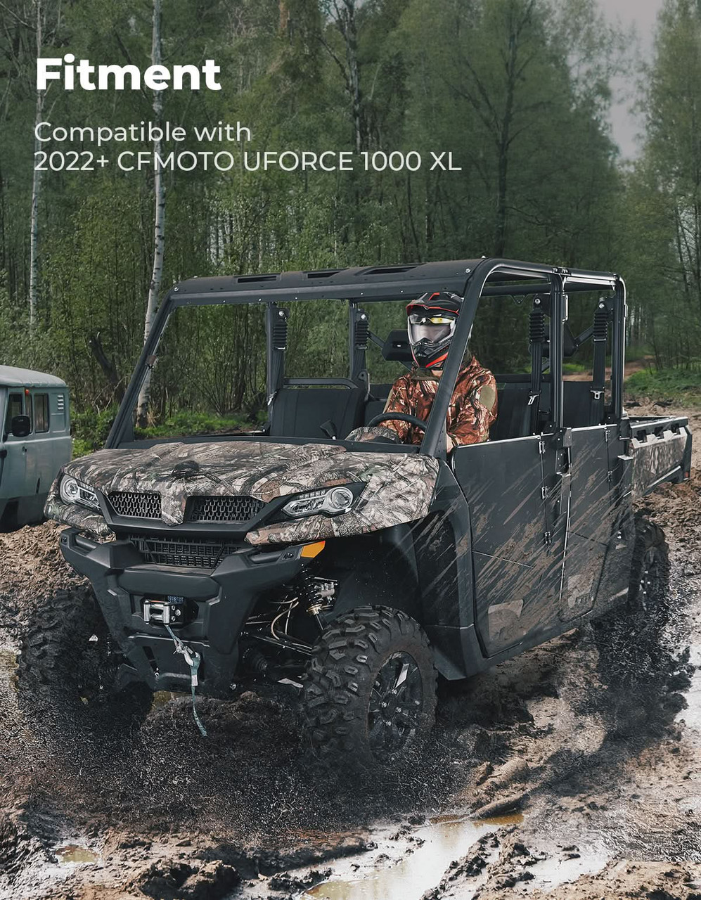 CFMOTO UForce 1000XL 4PCS Aluminum Half Doors by Kemimoto - B0102