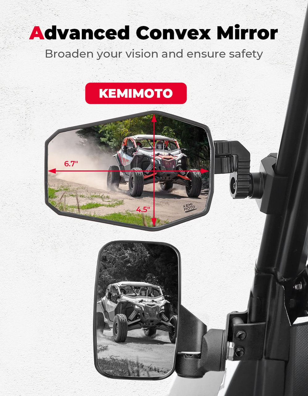 CFMOTO ZFORCE 800/950 Gen 2 | UFORCE 600 / 1000 Side Mirrors Fit