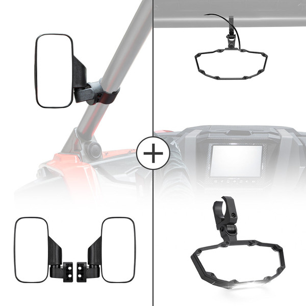 CFMoto ZForce 500/ 800/ 950 Side View Mirrors & Center Mirror by Kemimoto