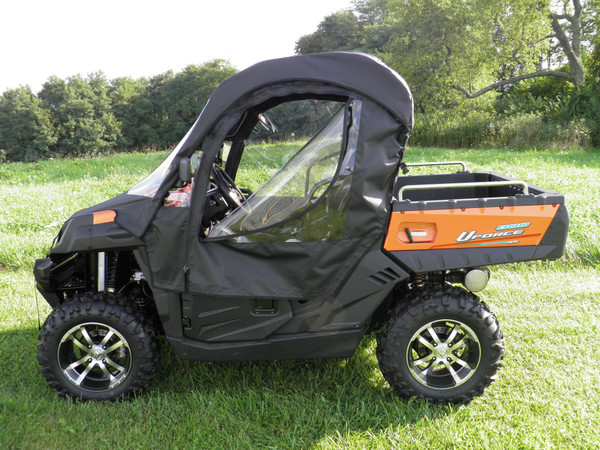 CFMoto UForce 500/800 Full Cab Enclosure with Vinyl Windshield (Half Doors) by 3 Star Industries