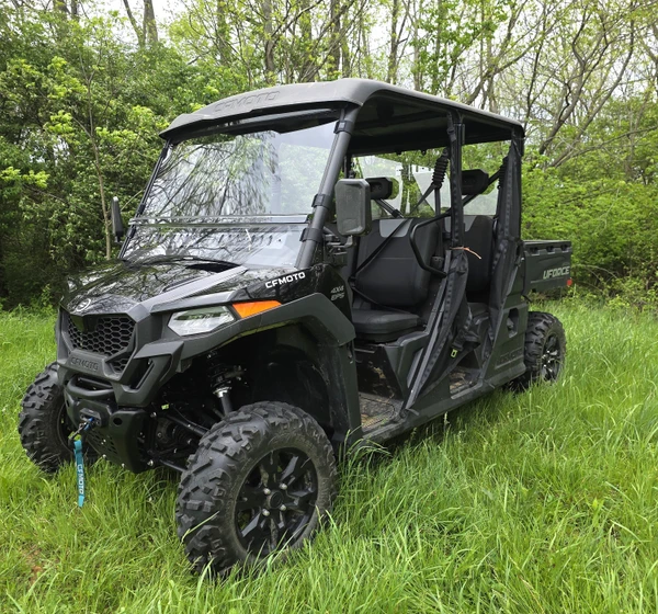 CFMoto UForce 800 XL- 2 Pc General-Purpose Windshield with Vent and Clamp Options by 3 Star Industries
