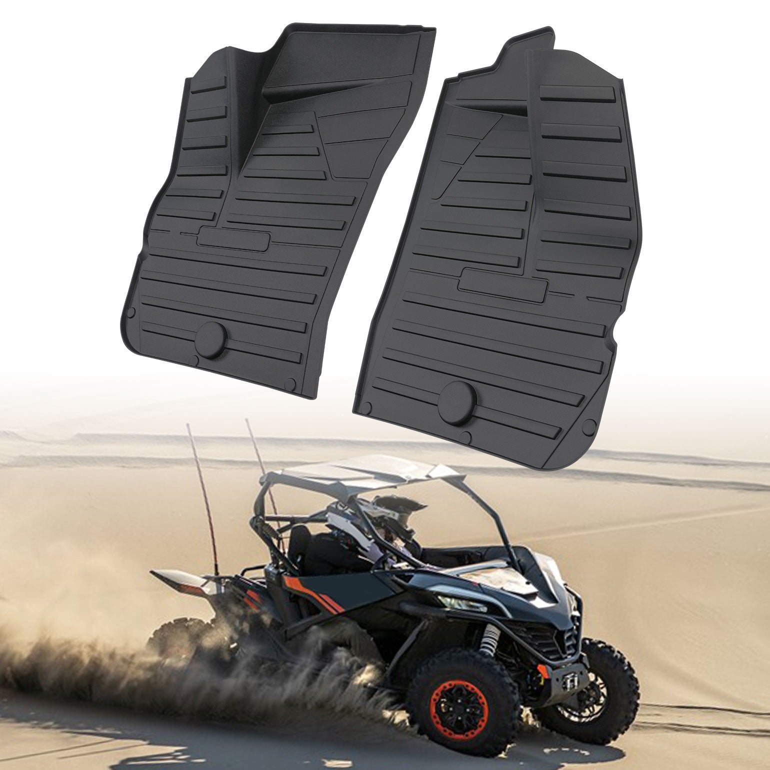 CFMOTO ZForce 950 TPE Front Floor Mats by Kemimoto B0107-03204-BK