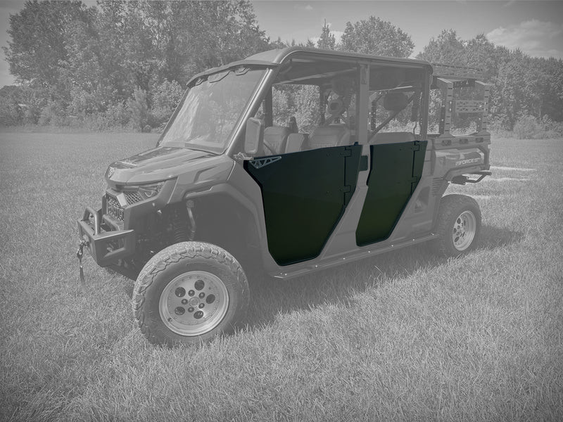 CFMoto UForce U10 XL Pro American Steel Half Doors (Black) by