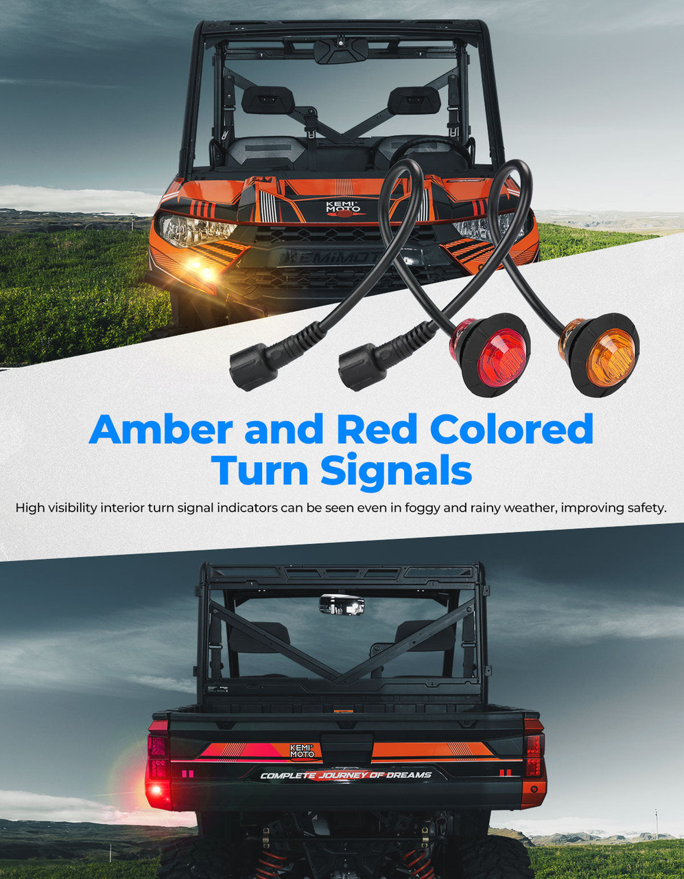 CFMoto UForce / Zforce Plug & Play Turn Signal Kit by Kemimoto