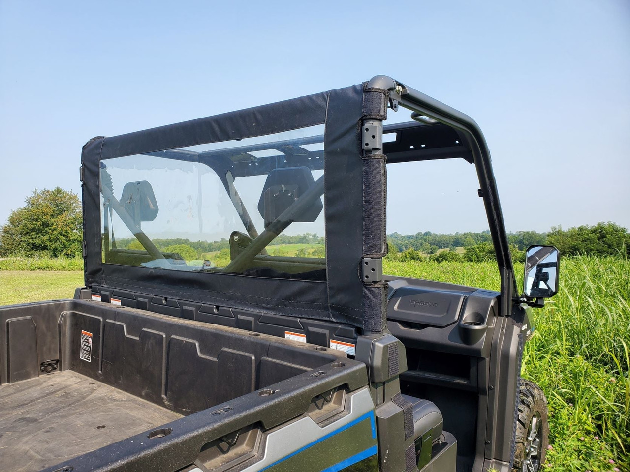 CFMoto UForce 1000 Soft Rear Windshield with Mesh/Vinyl Window by 3 Star Industries
