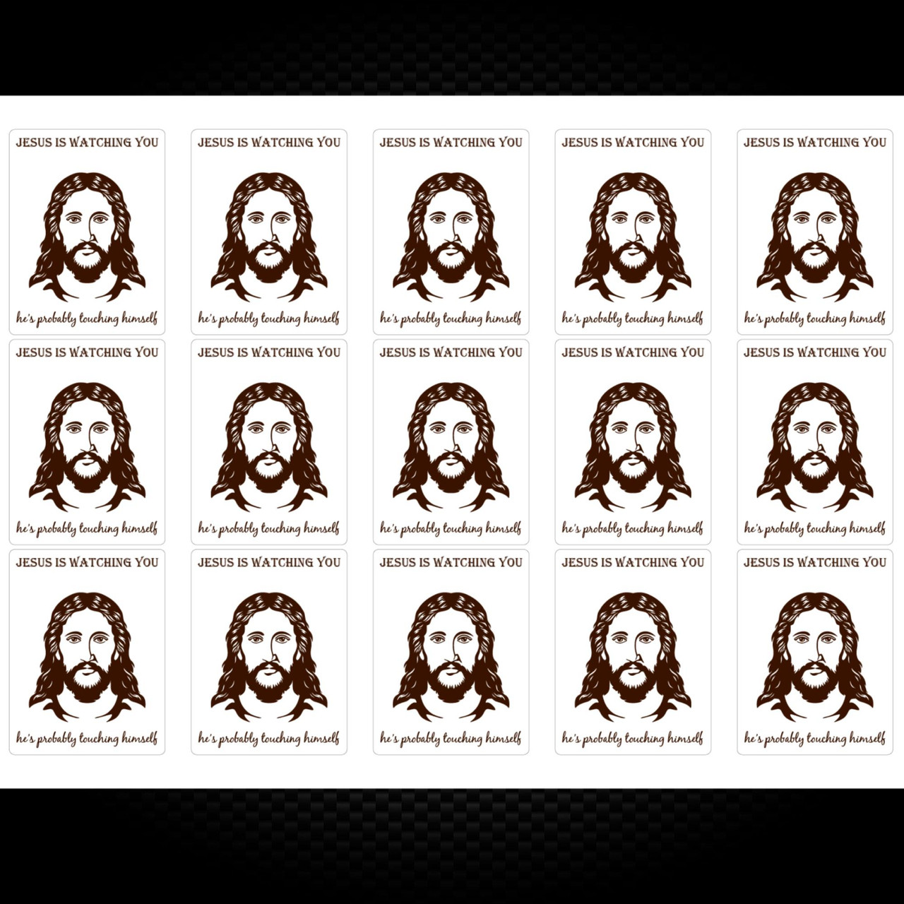 Jesus Is Watching You Sticker Pack - Rude Stickers Slightly Disturbed