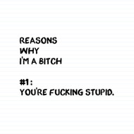 Reasons Why I'm A Bitch