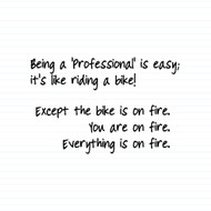 Being A 'Professional' Is Easy; It's Like Riding A Bike