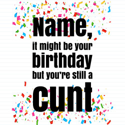 Personalised Birthday Swearing