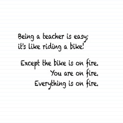 Being A Teacher Is Easy; It's Like Riding A Bike