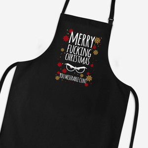 Merry Fucking Christmas You Miserable... Swearing - Rude Aprons - Slightly Disturbed - Image 1 of 4