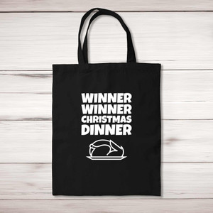 Winner Winner Christmas Dinner - Novelty Tote Bags - Slightly Disturbed
