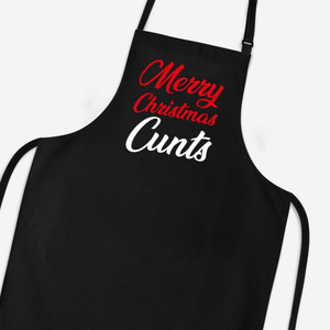 Merry Christmas Cunts - Rude Aprons - Slightly Disturbed - Image 1 of 2