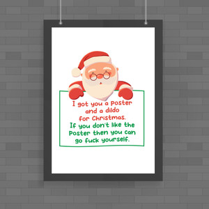 A Dildo for Christmas - Rude Posters - Slightly Disturbed - Image 1 of 1