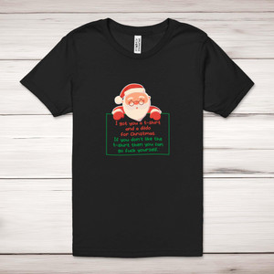 A Dildo for Christmas - Rude Adult T-Shirts - Slightly Disturbed - Image 1 of 7