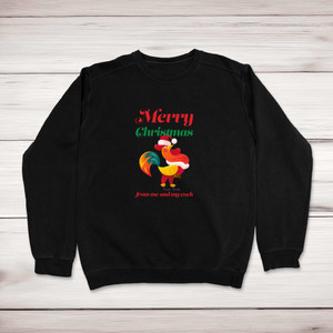 Merry Christmas From Me And My Cock - Rude Sweatshirts - Slightly Disturbed - Image 1 of 1