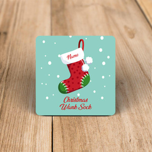 Personalised Christmas Wank Sock - Rude Coaster - Slightly Disturbed - Image 1 of 1