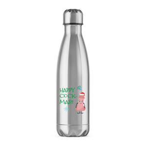 Happy Cock-mas - Rude Water Bottles - Slightly Disturbed - Image 1 of 2