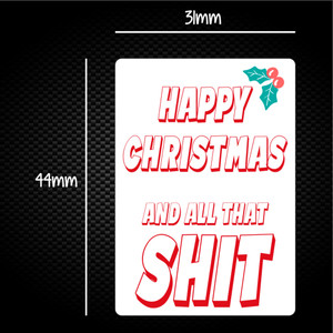 Happy Christmas And All That Shit - Rude Sticker Packs - Slightly Disturbed - Image 1 of 1