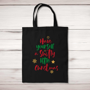 Shitty Little Christmas - Rude Tote Bags - Slightly Disturbed - Image 1 of 4