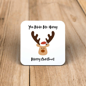 Horny Merry Christmas - Rude Coaster - Slightly Disturbed - Image 1 of 1