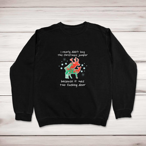 Two Fucking Deer - Rude Sweatshirts - Slightly Disturbed - Image 1 of 2