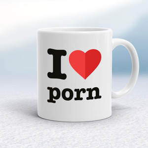I Love Porn - Rude Mugs - Slightly Disturbed - Image 1 of 12