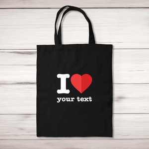 Personalised I Love - Novelty Tote Bags - Slightly Disturbed