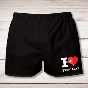 Personalised I Fucking Love - Rude Men's Underwear - Slightly Disturbed - Image 1 of 2