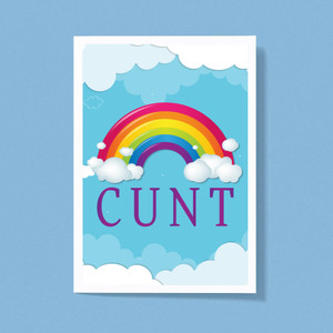 Rainbow Swearing - Rude Greeting Card - Slightly Disturbed - Image 1 of 3