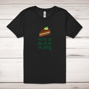 Feed Me Cake - Novelty Adult T-Shirt - Slightly Disturbed