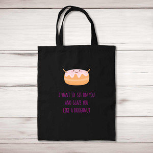 Glazed Doughnut - Rude Tote Bags - Slightly Disturbed