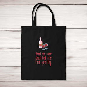 Feed Me Wine - Rude Tote Bags - Slightly Disturbed