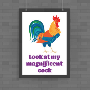 Magnificent Cock - Rude Posters - Slightly Disturbed - Image 1 of 1