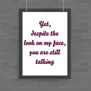 Still Talking - Rude Posters - Slightly Disturbed - Image 1 of 1