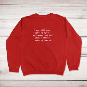 Unix Operating System - Geeky Sweatshirts - Slightly Disturbed - Image 1 of 1