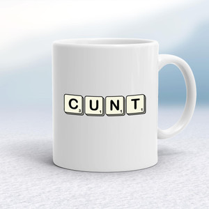 Scrabble Tiles Cunt - Rude Mugs - Slightly Disturbed - Image 1 of 14