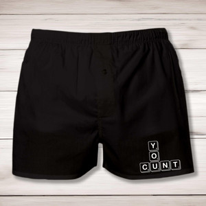 Scrabble Tiles You Cunt - Rude Men's Underwear - Slightly Disturbed - Image 1 of 2