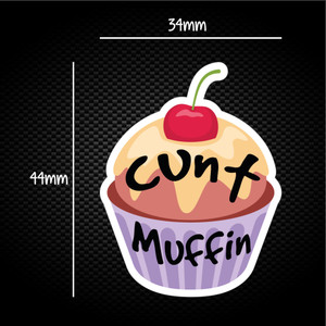 Colourful Cunt Muffin - Rude Sticker Packs - Slightly Disturbed - Image 1 of 1