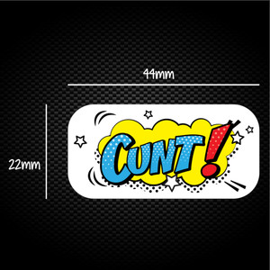 Pop Art Style Cunt - Rude Sticker Packs - Slightly Disturbed - Image 1 of 1