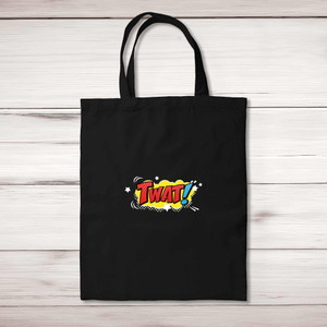 Pop Art Style Twat - Rude Tote Bags - Slightly Disturbed