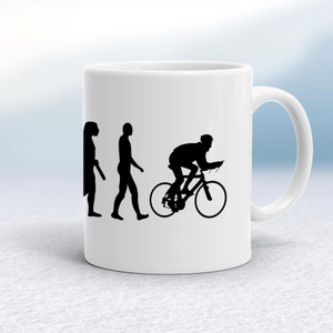 Evolution Of A Cyclist - Novelty Mugs - Slightly Disturbed - Image 1 of 14